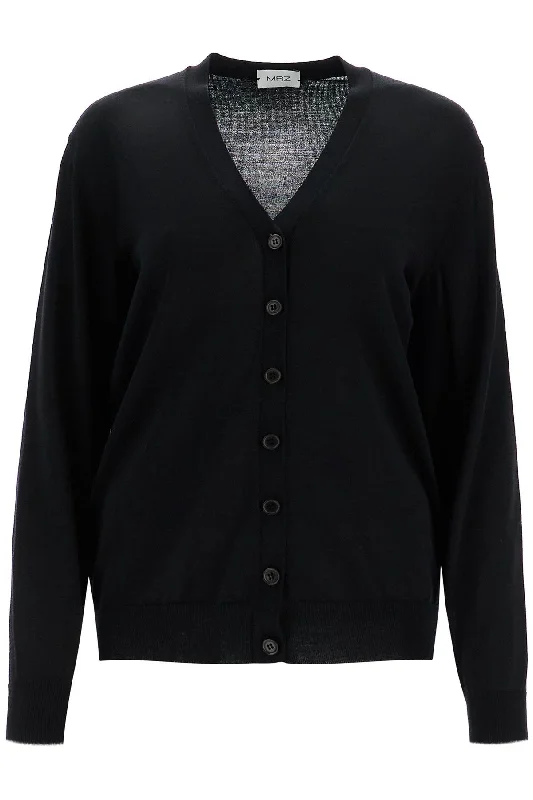 Lightweight Wool Cardigan  - Black Sequined Glittery Shiny