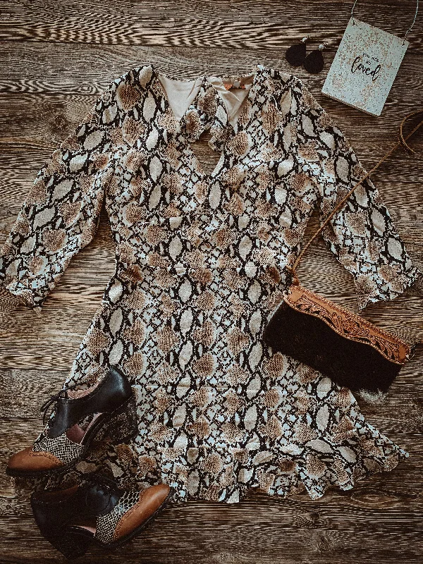It's a Party Python Print Dress