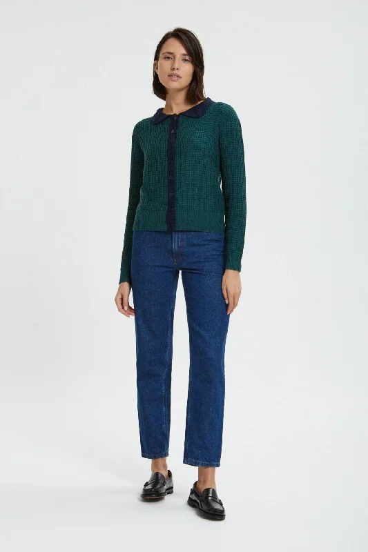 Cardigan Grinia in misto lana Silk Blend Satin Velvet