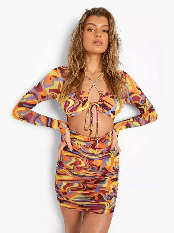 Women Co-ords Multicolor Dress