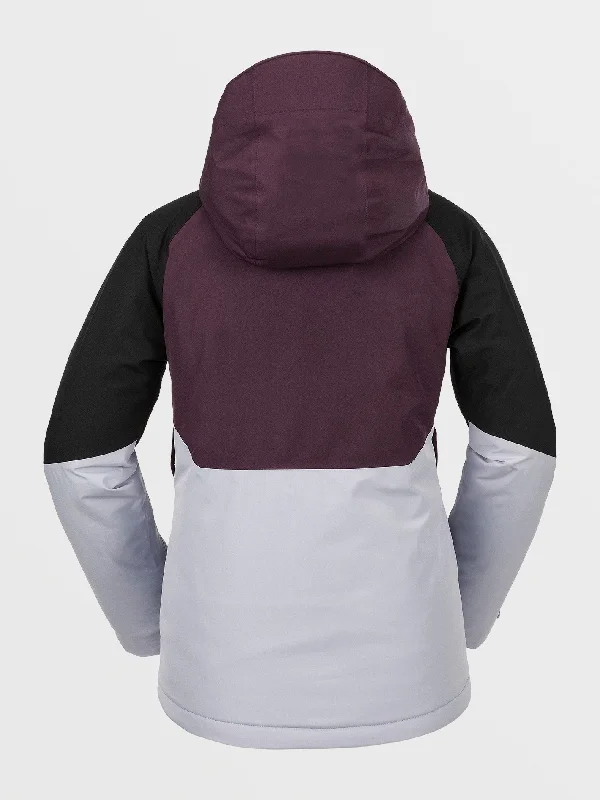V.Co Aris Insulated Gore-Tex Jacket - BLACKBERRY Notch Collar Peter Pan Collar Cowl Neck