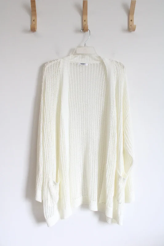 Zeagoo Cream Knit Cardigan | XXL Crew Neck V-Neck Turtle Neck