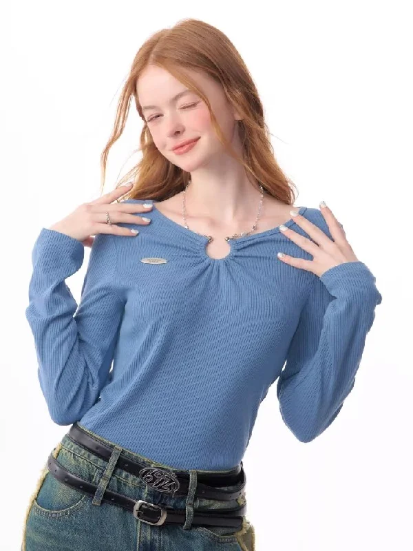 Slim thin chain neck knit sweater【s0000006146】 Slim Fit Regular Fit Oversized