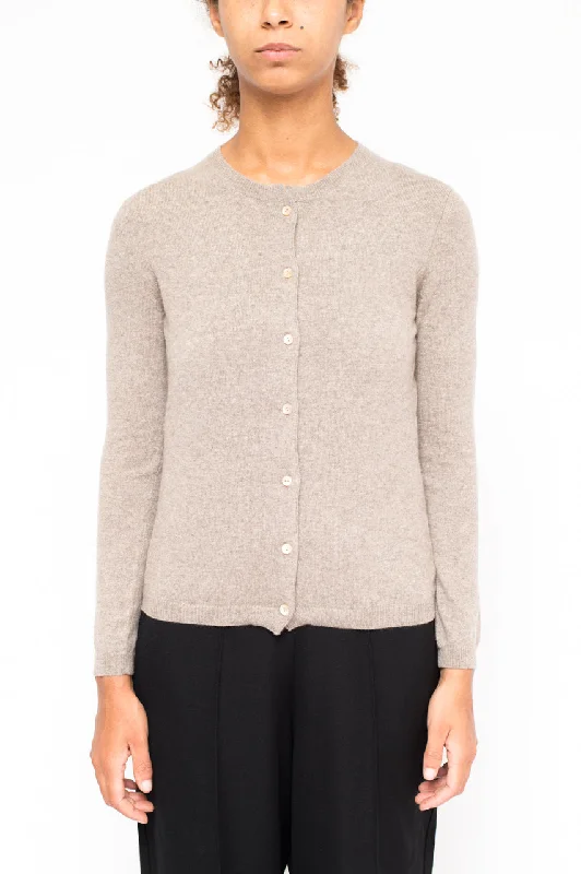 LA ROSE cardigan cashmere beige Elasticated Padded Insulated