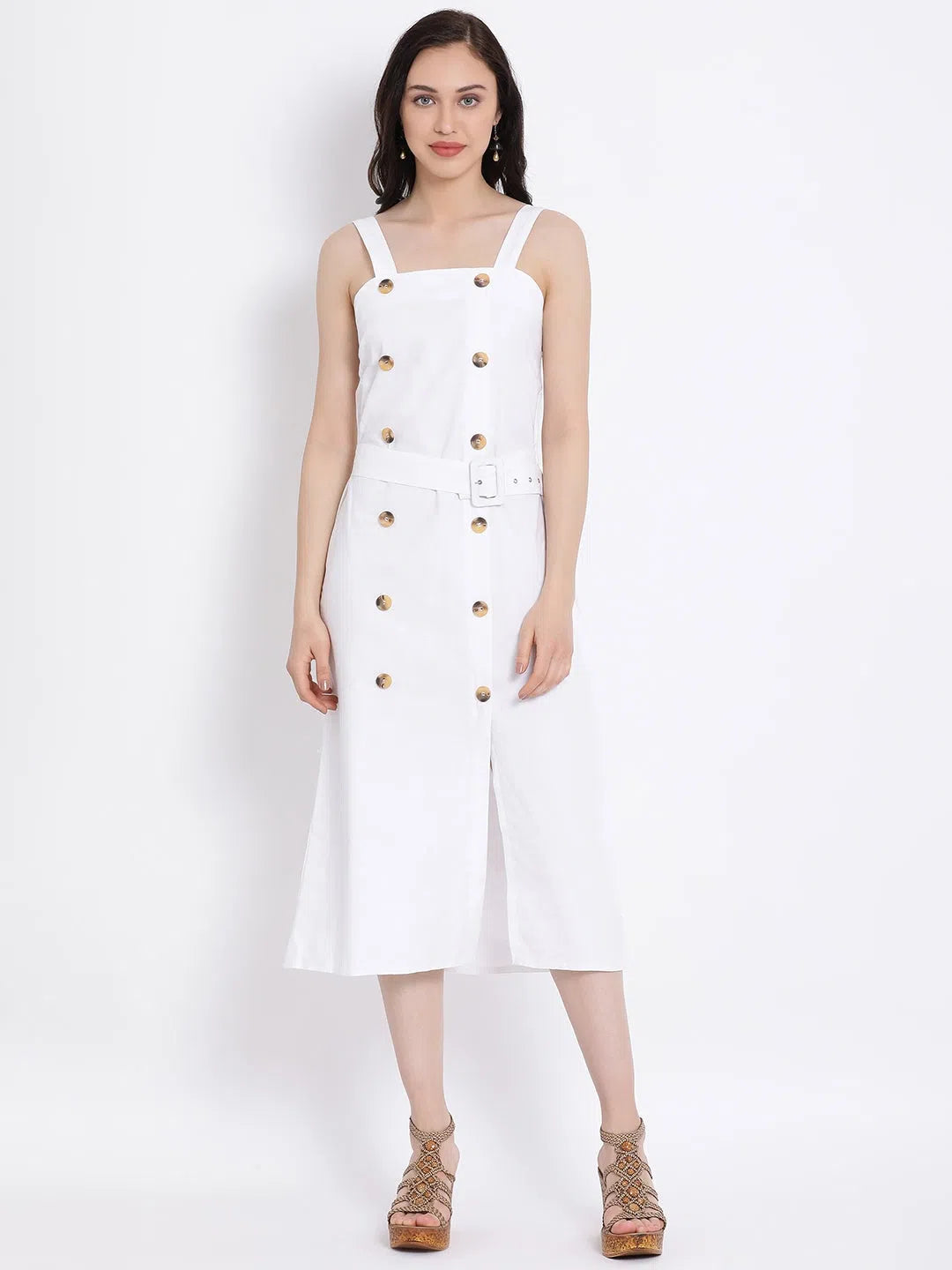 Emerald Web Shine Pinafore Women Dress