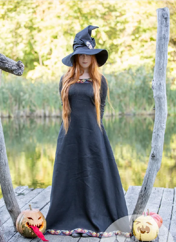 Black Witch Dress "Wild Pumpkins"