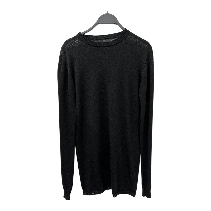 Rick Owens/Sweater/S/Cotton/BLK/ Real Fur Shearling Chenille