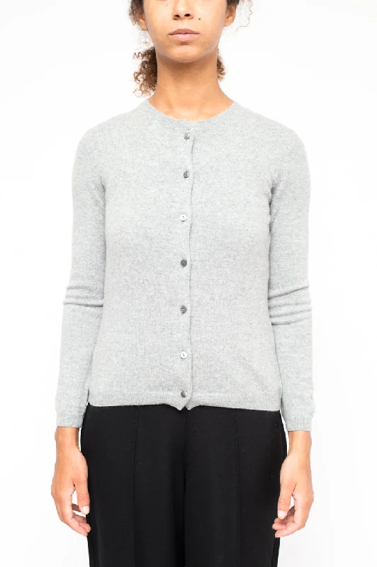 LA ROSE cardigan cashmere grigio Wool Fabric Cashmere Fabric Tweed Fabric