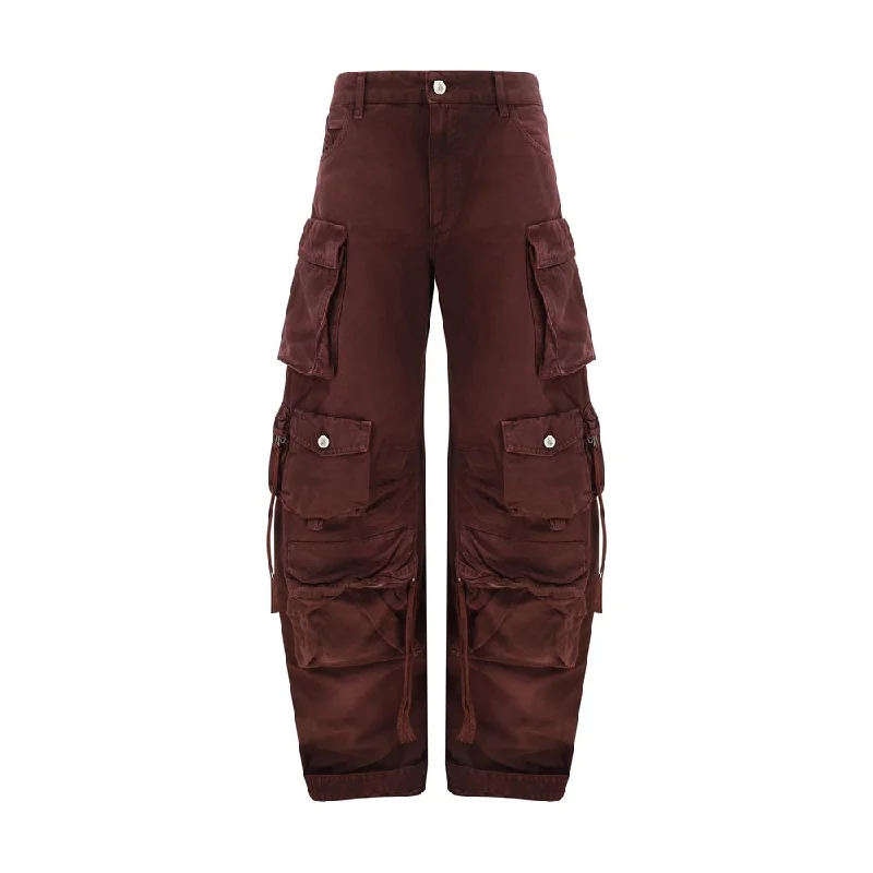 The Attico Fern Cargo Pants Cotton Jeans,