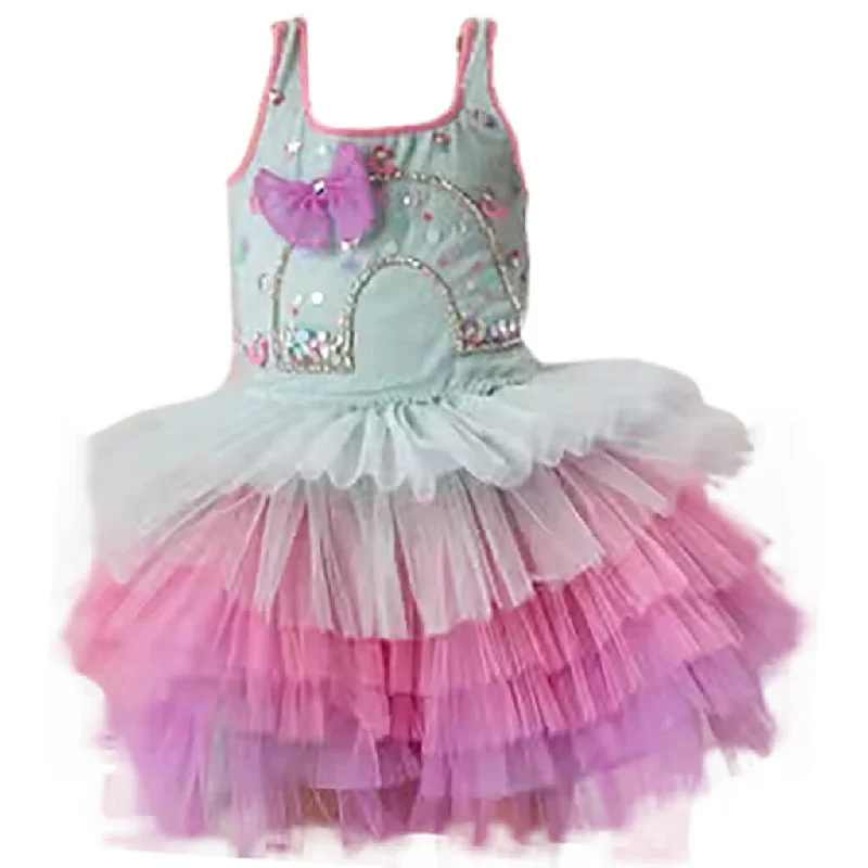 Rainbow Tutu Dress Sky/Pink/Violet