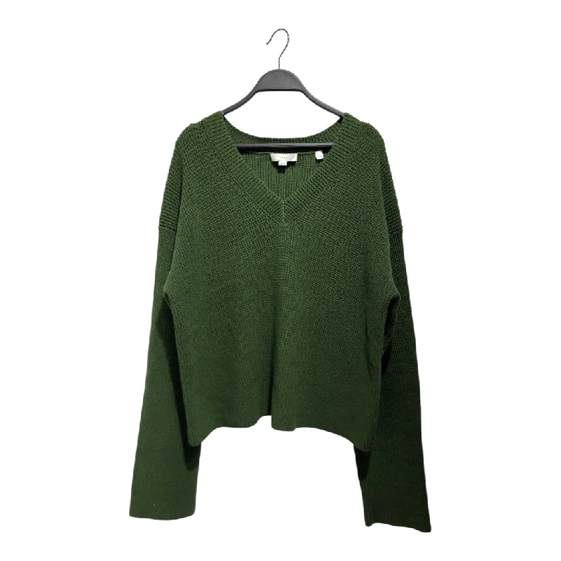 VINCE./Heavy Sweater/L/XL/Cotton/GRN/ Satin Blend Silk Blend Wool Blend