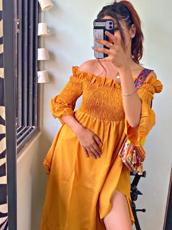 Women Maxi Yellow Dress
