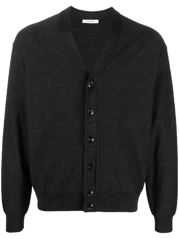 mélange-effect wool blend cardigan Glossy Satin Silk