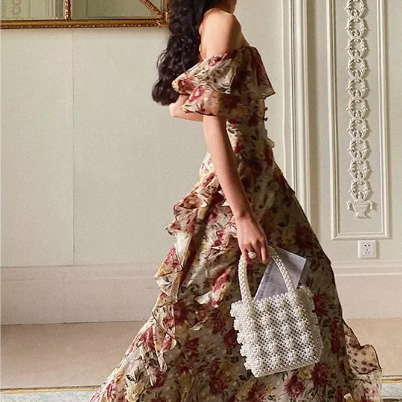 Advbridge French Elegant 2000s Vintage Dress Women Floral Floor-Length Sexy Wedding Party Long Boho Dress Beach Style 2024 Summer Y2k Chic Advbridge French Elegant 2000s Vintage Dress Women Floral Floor-Length Sexy Wedding Party Long Boho Dress Beach Style 2024 Summer Y2k Chic