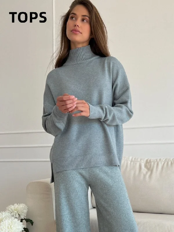 Grey blue Tops