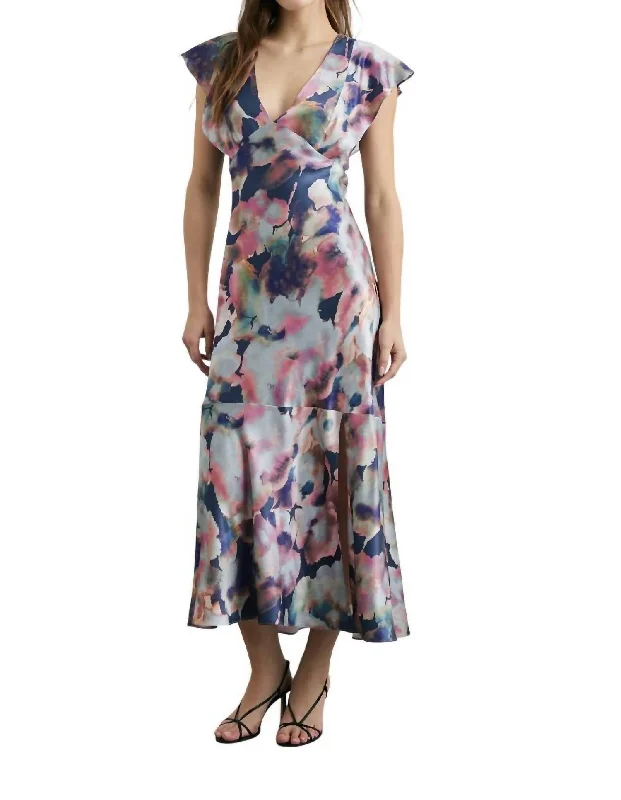 Dina Dress In Midnight Verbena