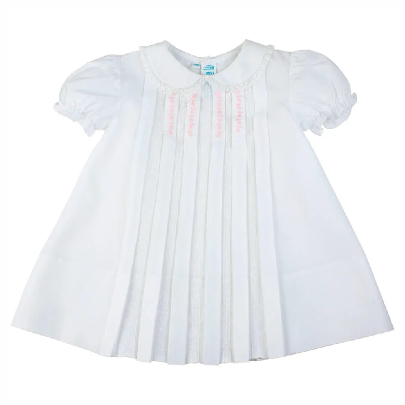 Lace Inlay Pleated Dress