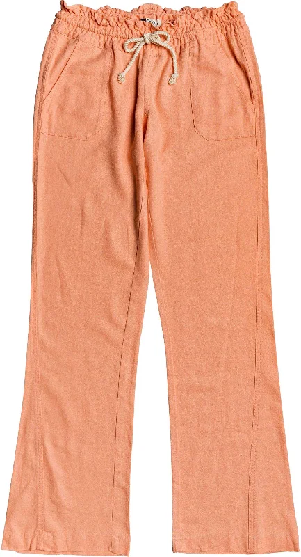 Roxy Women's Oceanside Flared Linen Pants 2019 Discount Flared,