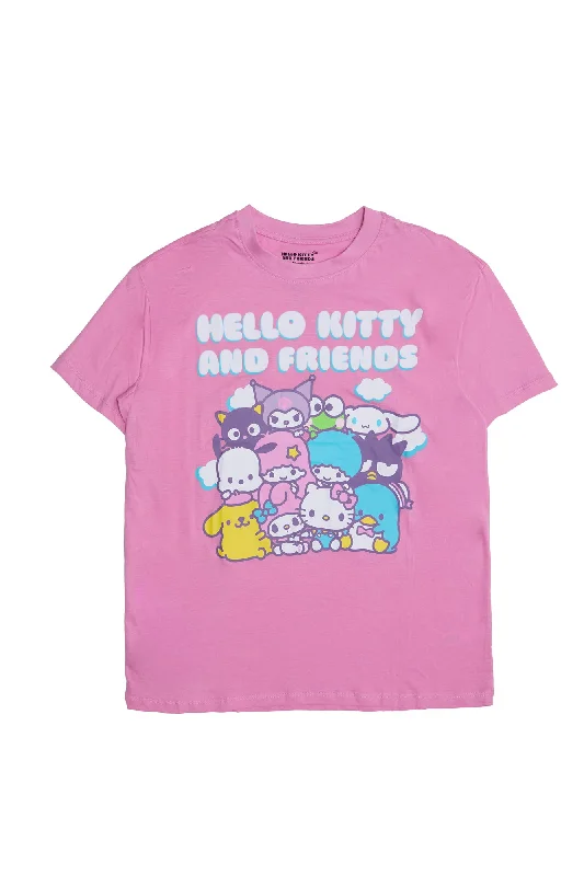 Hello Kitty And Friends Graphic Relaxed Tee Graphic Embroidered Appliqued