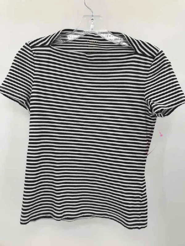 Pre-Owned Broome Street Kate Spade Black Size XS Stripe T-shirt Terry Blend Velvet Blend Canvas Blend