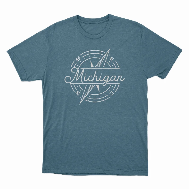 Compass - Unisex Tee Ribbed Striped Patterned