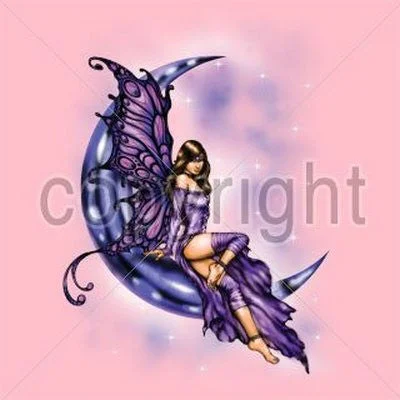 Fairy Sitting on Moon T Shirt Fashionable Trendy Casual