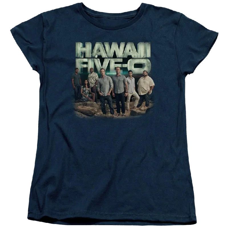 Hawaii Five-O Hawaii 5 0 - Women's T-Shirt Zippered Front Buttoned Front Snap Front