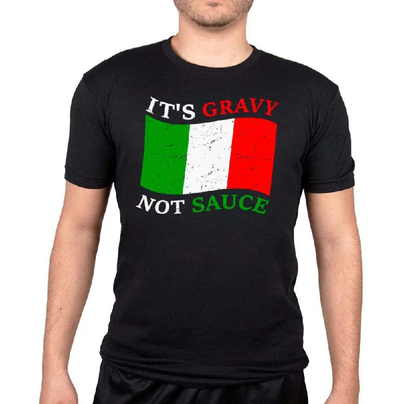 It's Gravy Not Sauce Tee Ribbed T-Shirt High Neck Heavyweight