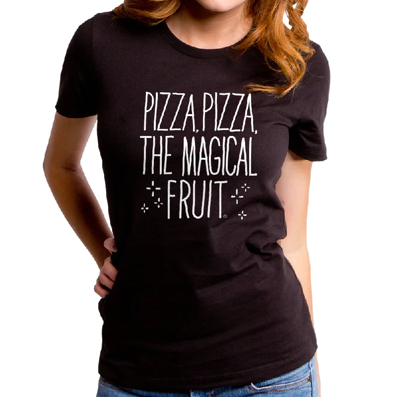 Pizza Pizza the Magical Fruit Women's T-Shirt Hooded Caped Shawl Collar