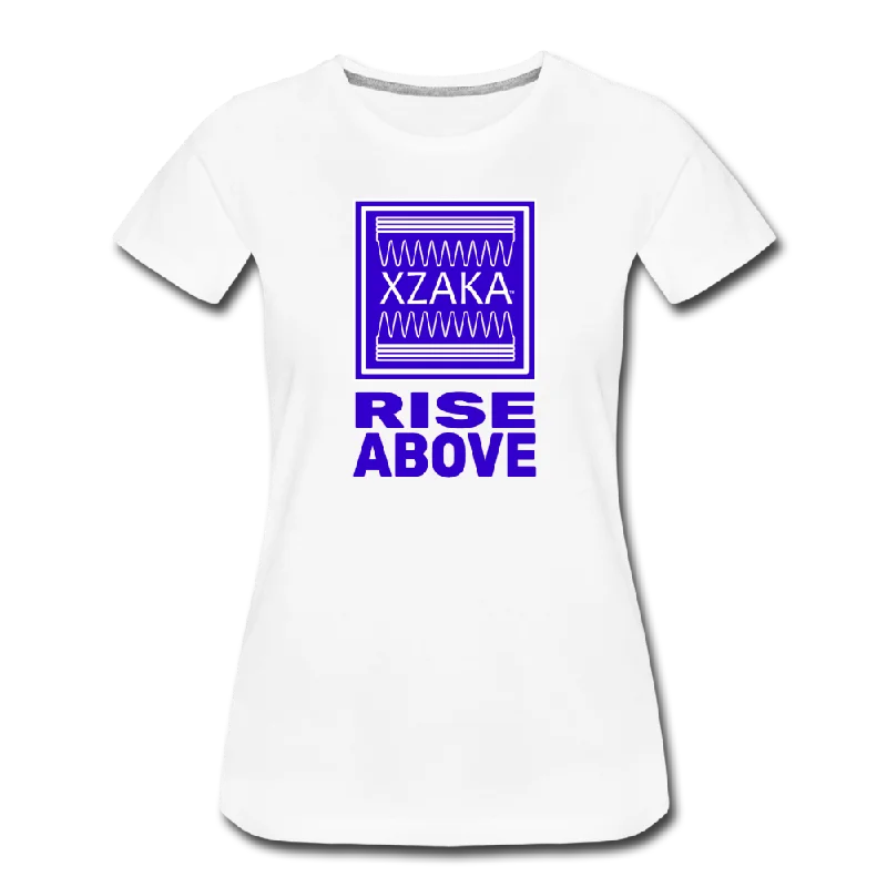 XZAKA - Women "Rise Above" Short Sleeve T-Shirt - W3504 Satin Fabric Silk Fabric Chiffon Fabric