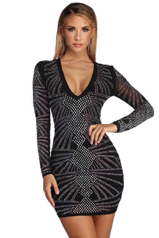 Deandra Precious Heat Stone Bodycon Dress A-Line Day Work