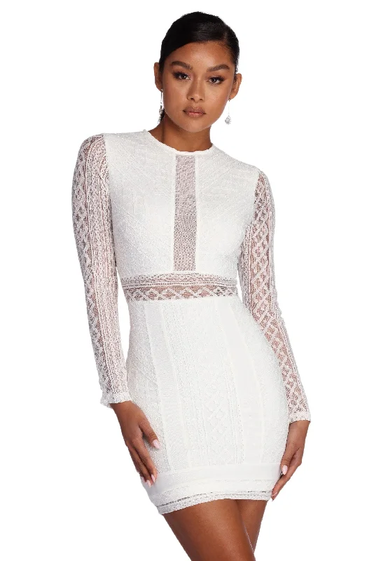 Dream Of Lace Mini Dress Tunics Chic elegant