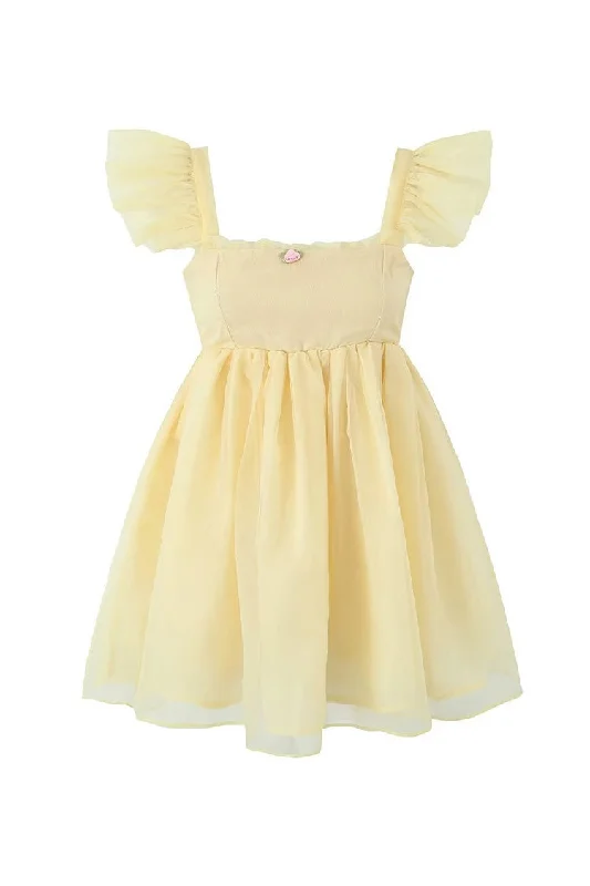 Cute Rosette Butterfly Sleeve Empire Waist Micro Mini Babydoll Sundress Tunics Cozy soft Cute Rosette Butterfly Sleeve Empire Waist Micro Mini Babydoll Sundress Tunics Cozy soft