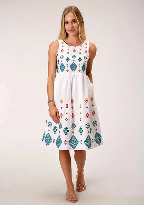 Stetson Bright Schiffli (White) - Women's Sleeveless Cotton Lawn Dress Tunics Chic fashionable Stetson Bright Schiffli (White) - Women's Sleeveless Cotton Lawn Dress Tunics Chic fashionable